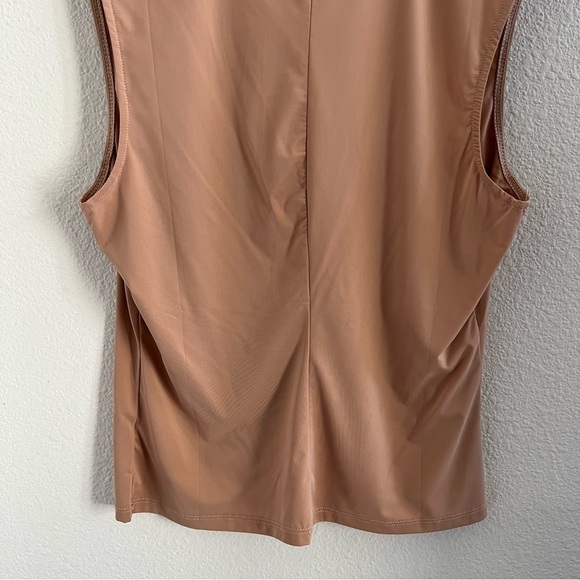 Free People Intimately Tan Second Skin Rounded V Neck Tank Large - Picture 5 of 5